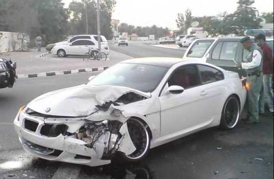 حادث سيارة بي إم دبليو BMW Crash